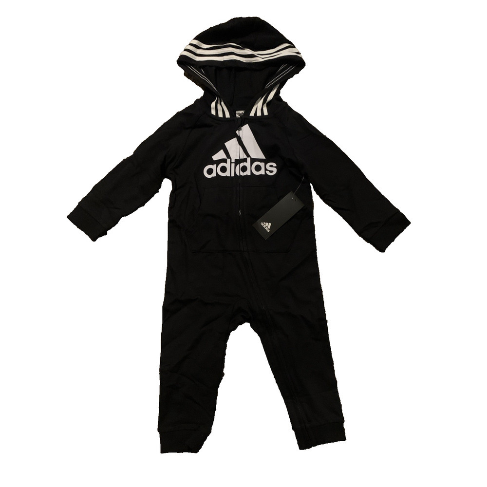24 month Adidas Black Romper One Piece Unisex Full Zip